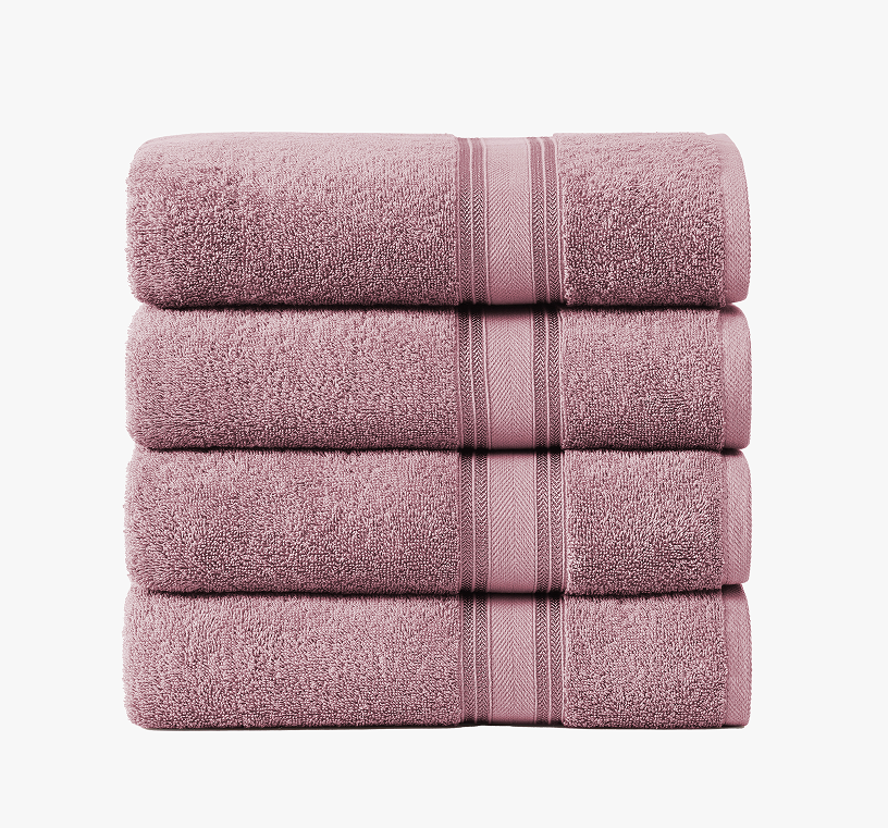 4 Piece Towel set-Wishful mauve