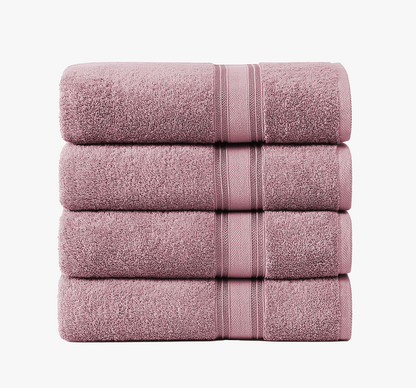 4 Piece Towel set-Wishful mauve