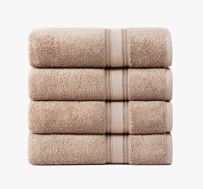 4 Piece Towel Set Taupe