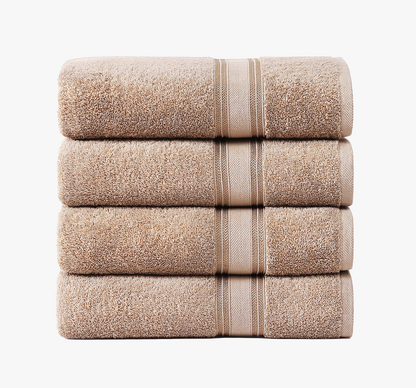 4 Piece Towel Set Taupe