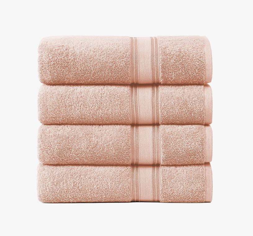 4 Piece Towel set-Pearl blush