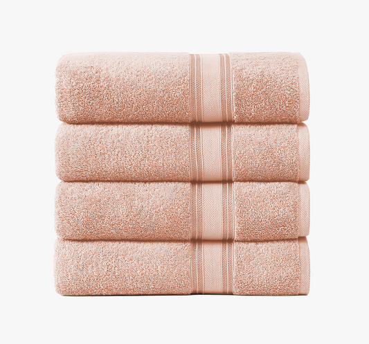 4 Piece Towel set-Pearl blush