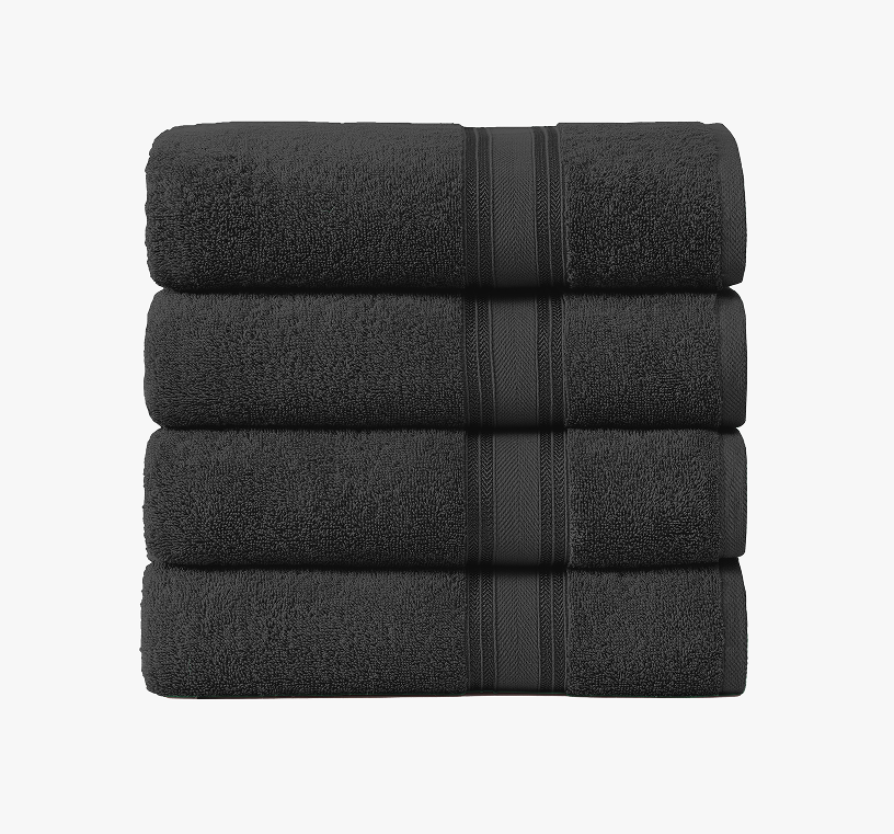 4 Piece Towel set-Black