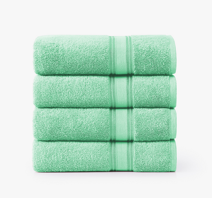4 Piece Towel set-Aqua sky