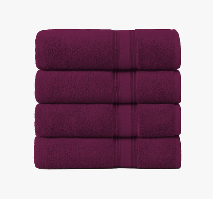 4 Piece Towel set-Burgundy