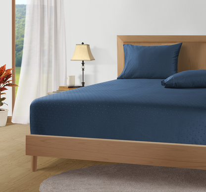 1000 Thread Count-Swiss Dot-Estate blue