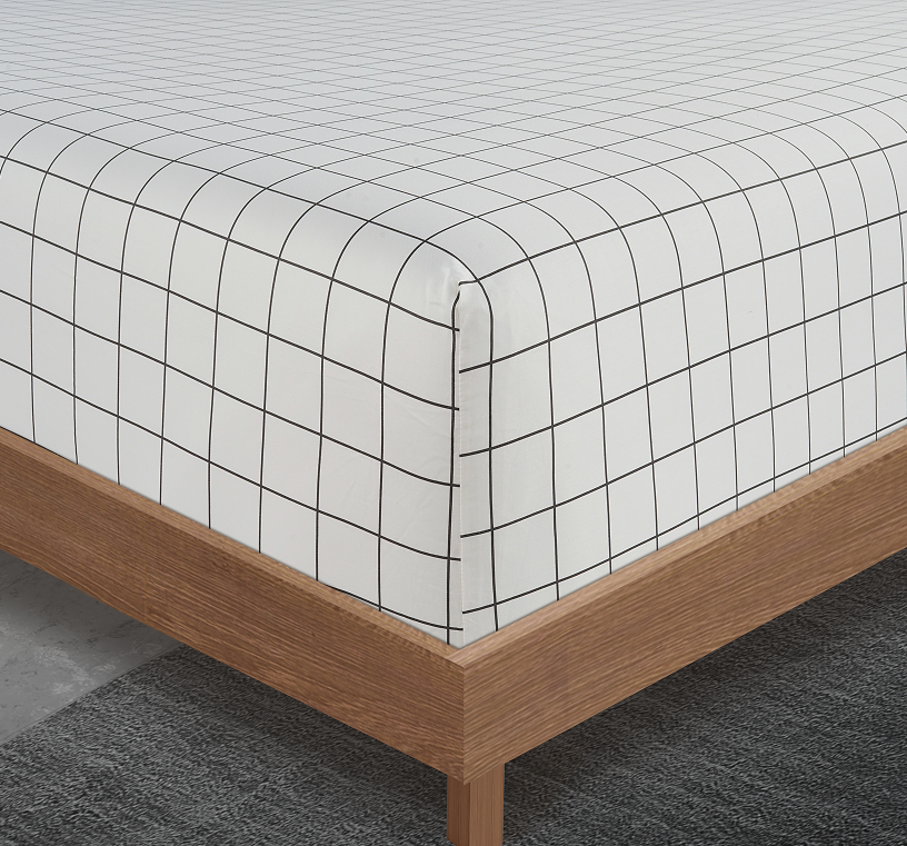 450 Thread count-Windowpane-Charcoal