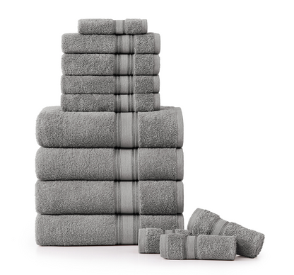 12 Piece Towel set-Space Grey