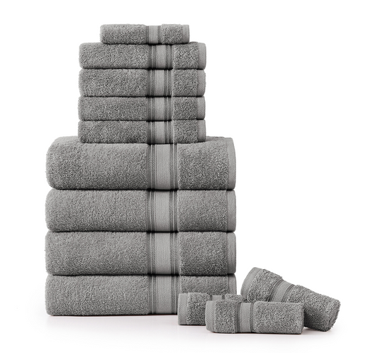 12 Piece Towel set-Space Grey