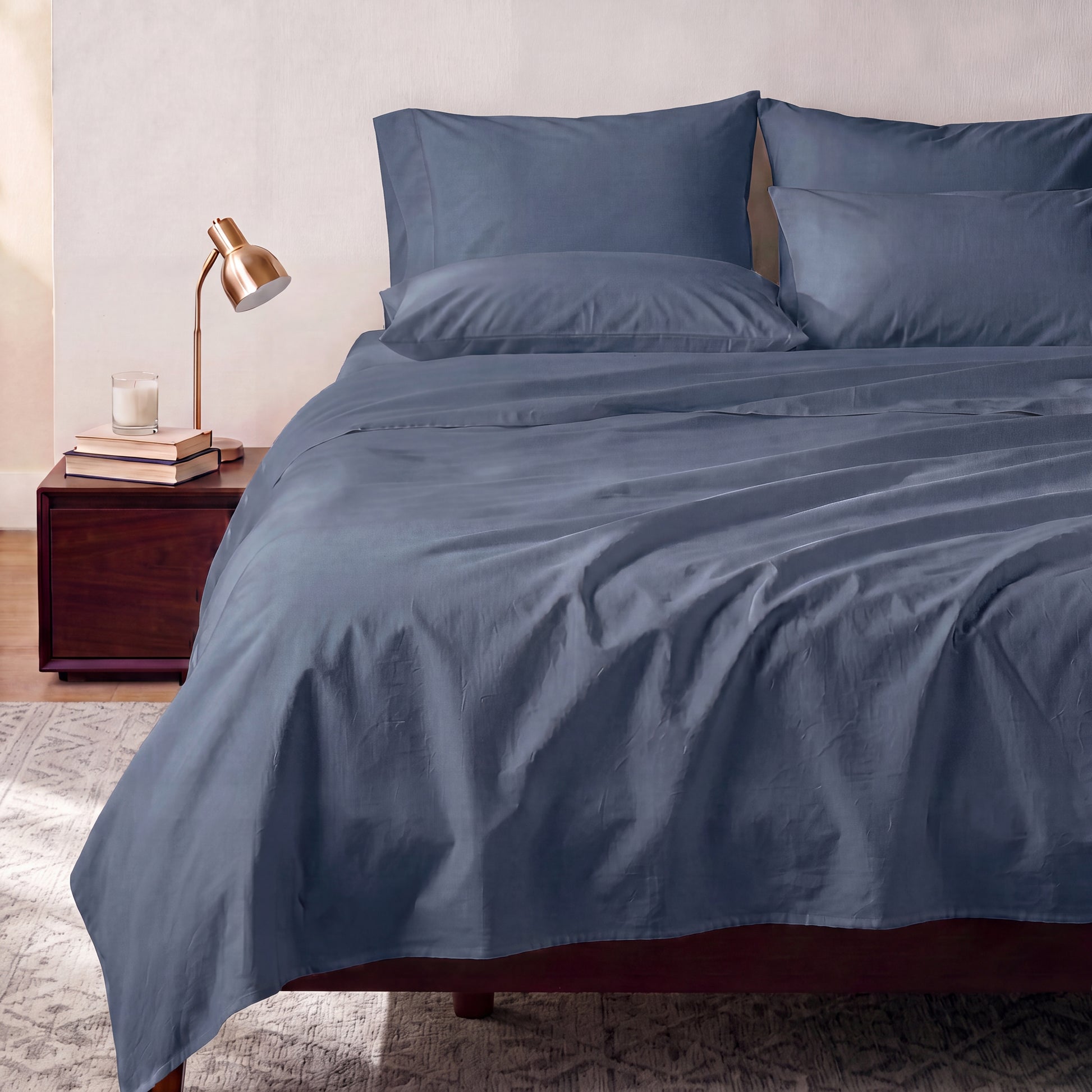 Organic Cotton Sheet Set - Estate Blue