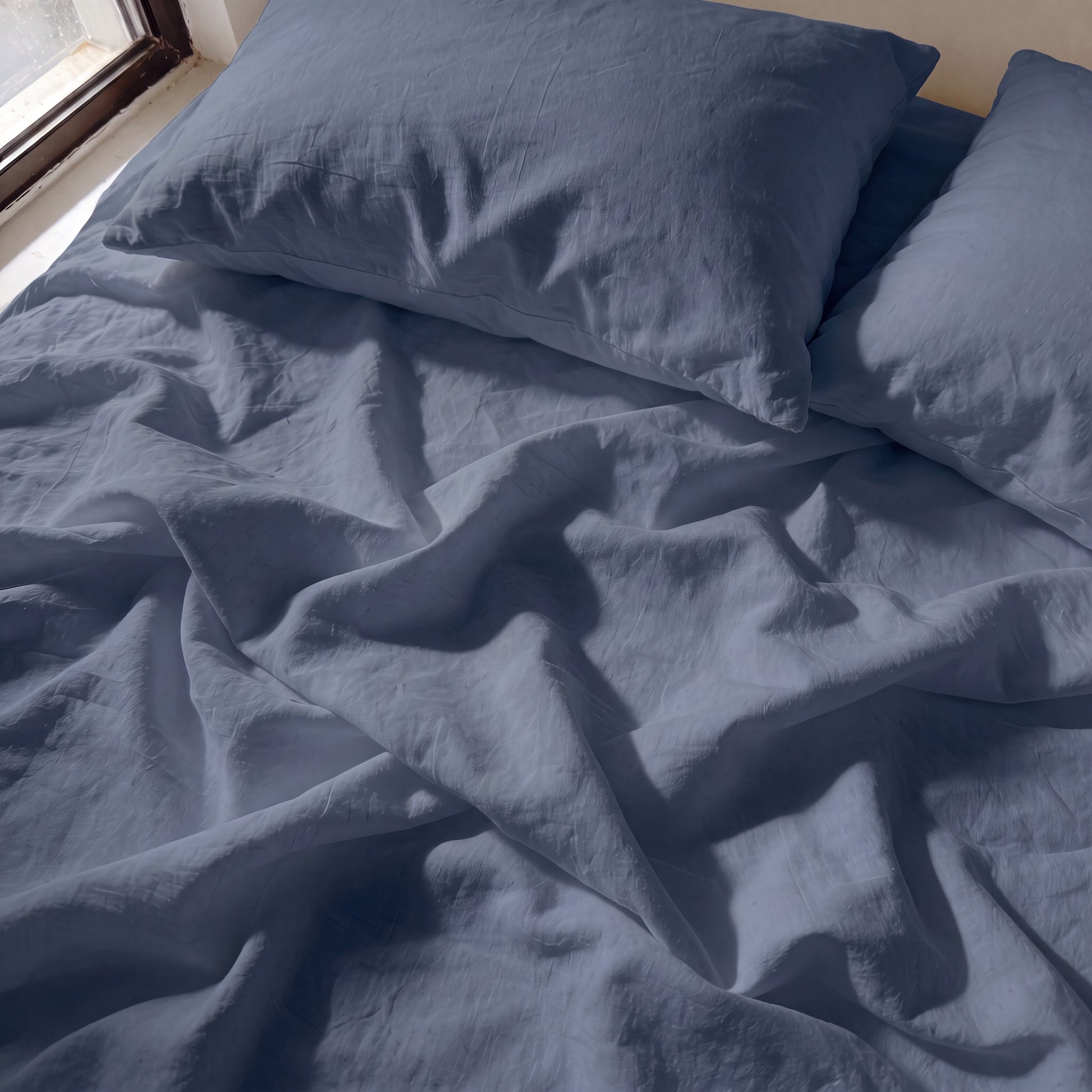 Organic Cotton Sheet Set - Estate Blue