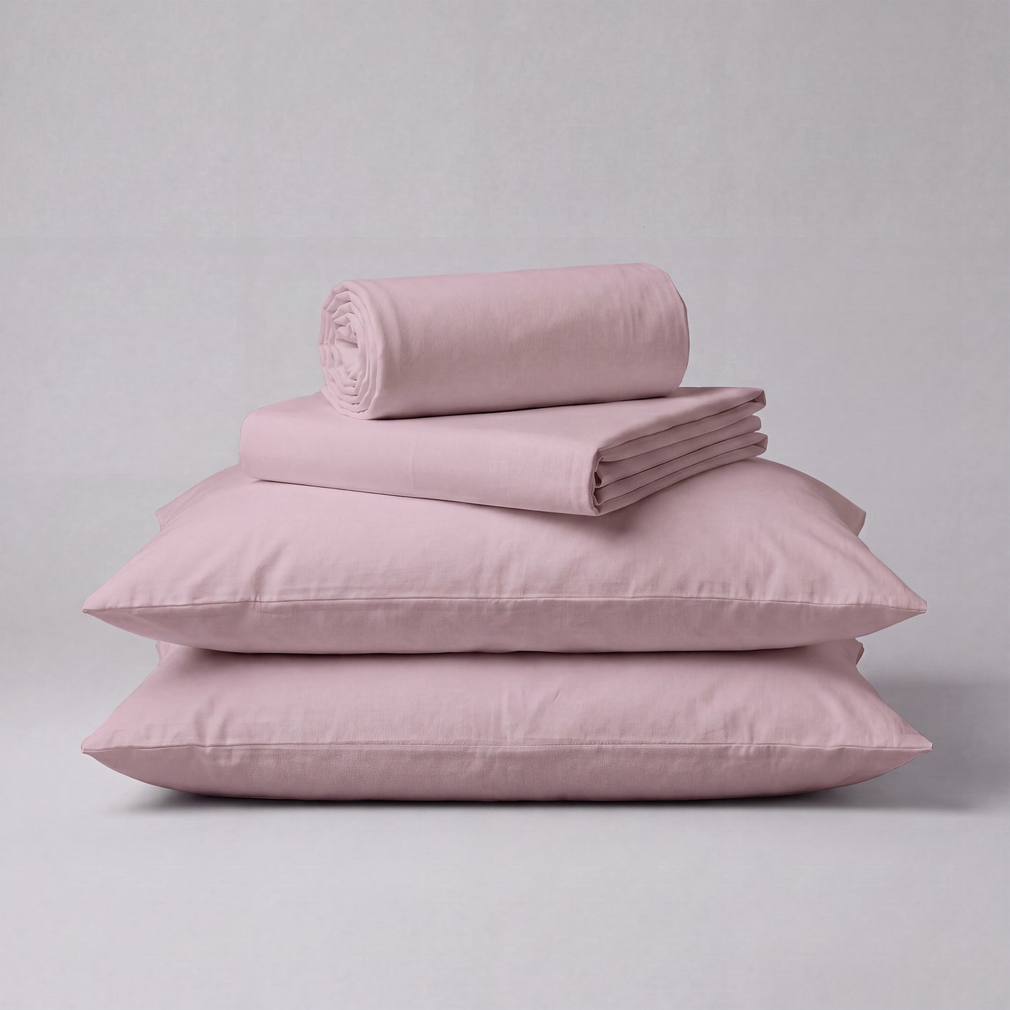 Lane Linen Organic Cotton Sheet Set in Lilac - 4 piece set (flat sheet, fitted sheet, 2 pillowcases)