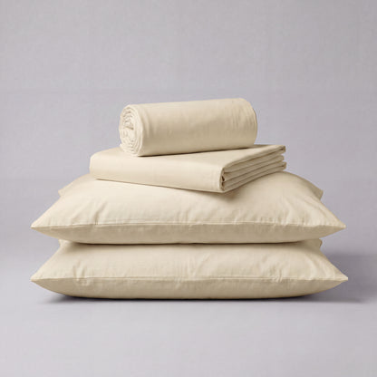 Lane Linen Organic Cotton Sheet Set in Linen - 4 piece set (flat sheet, fitted sheet, 2 pillowcases)