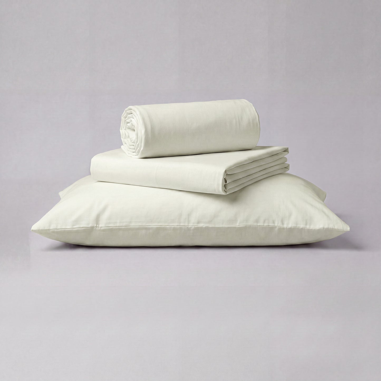 Lane Linen Organic Cotton Sheet Set in Mineral - 3 piece set (flat sheet, fitted sheet, 1 pillowcase)