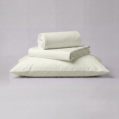 Lane Linen Organic Cotton Sheet Set in Mineral - 3 piece set (flat sheet, fitted sheet, 1 pillowcase)