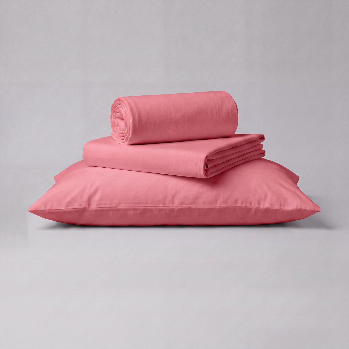 Lane Linen Organic Cotton Sheet Set in Mineral Red - 3 piece set (flat sheet, fitted sheet, 1 pillowcase)