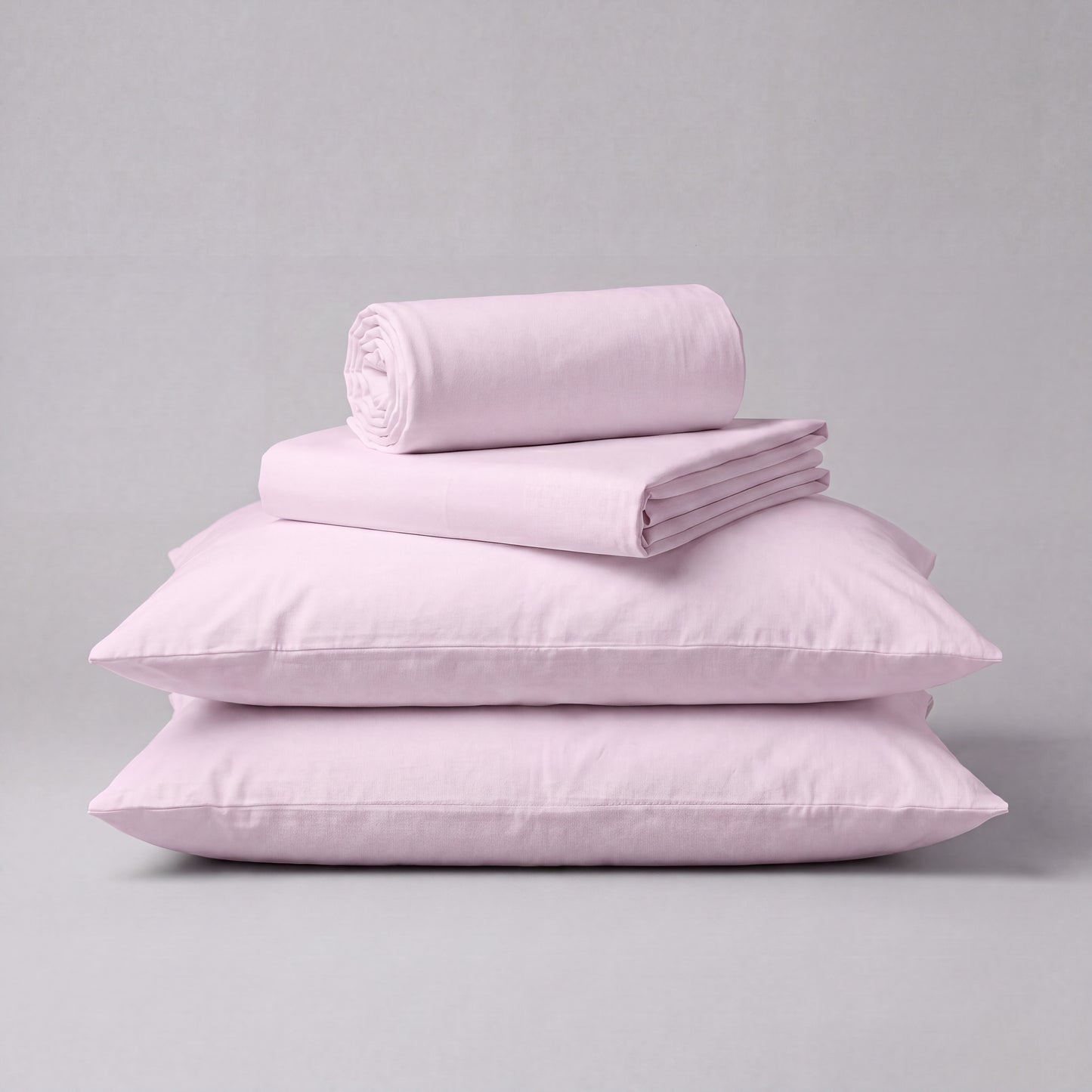 Lane Linen Organic Cotton Sheet Set in Orchid Petal - 4 piece set (flat sheet, fitted sheet, 2 pillowcases)