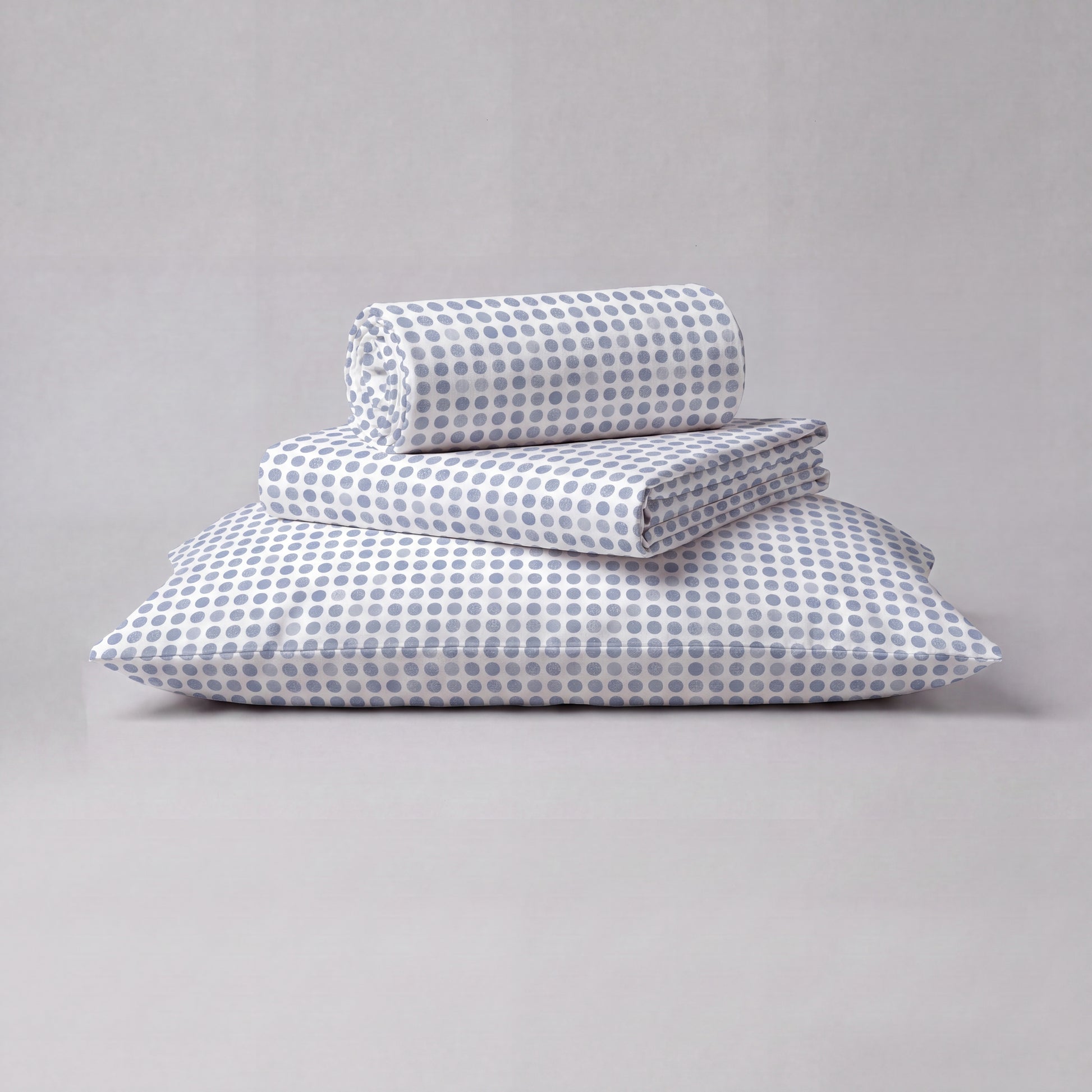 Organic Cotton Sheet Set - Polka Dot Blue