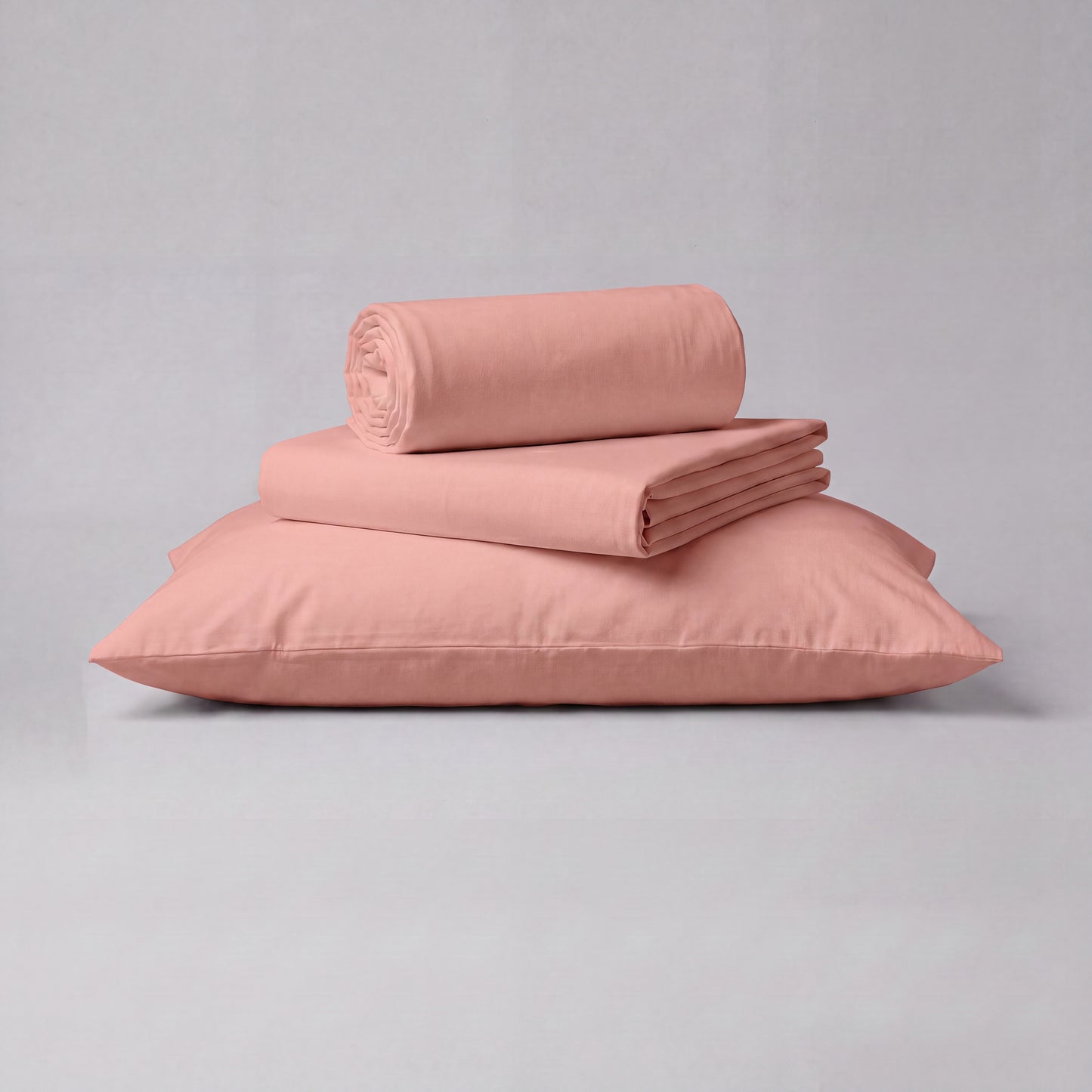 Lane Linen Organic Cotton Sheet Set in Rose Dawn - 3 piece set (flat sheet, fitted sheet, 1 pillowcase)