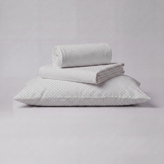 Lane Linen Organic Cotton Sheet Set in Snowdrop - 3 piece set (flat sheet, fitted sheet, 1 pillowcase)