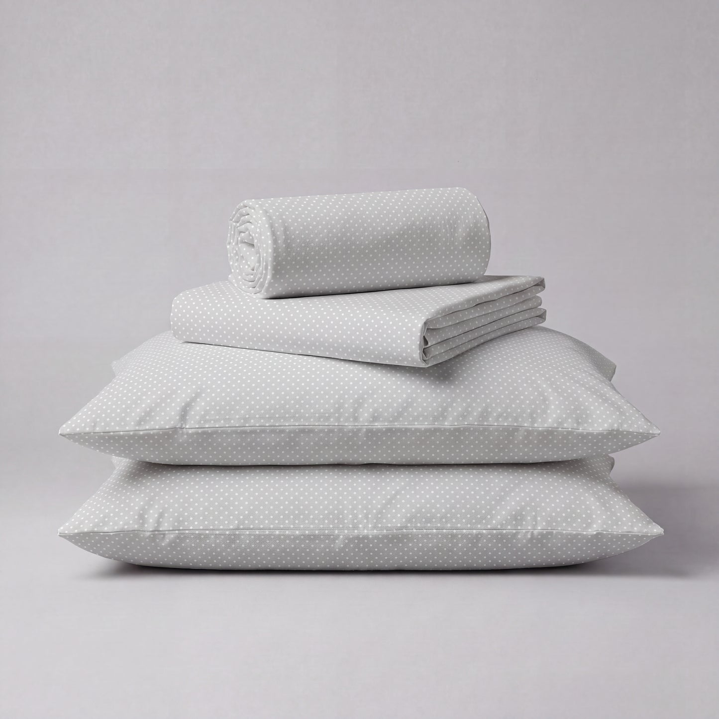 Lane Linen Organic Cotton Sheet Set in Snowdrop - 4 piece set (flat sheet, fitted sheet, 2 pillowcases)
