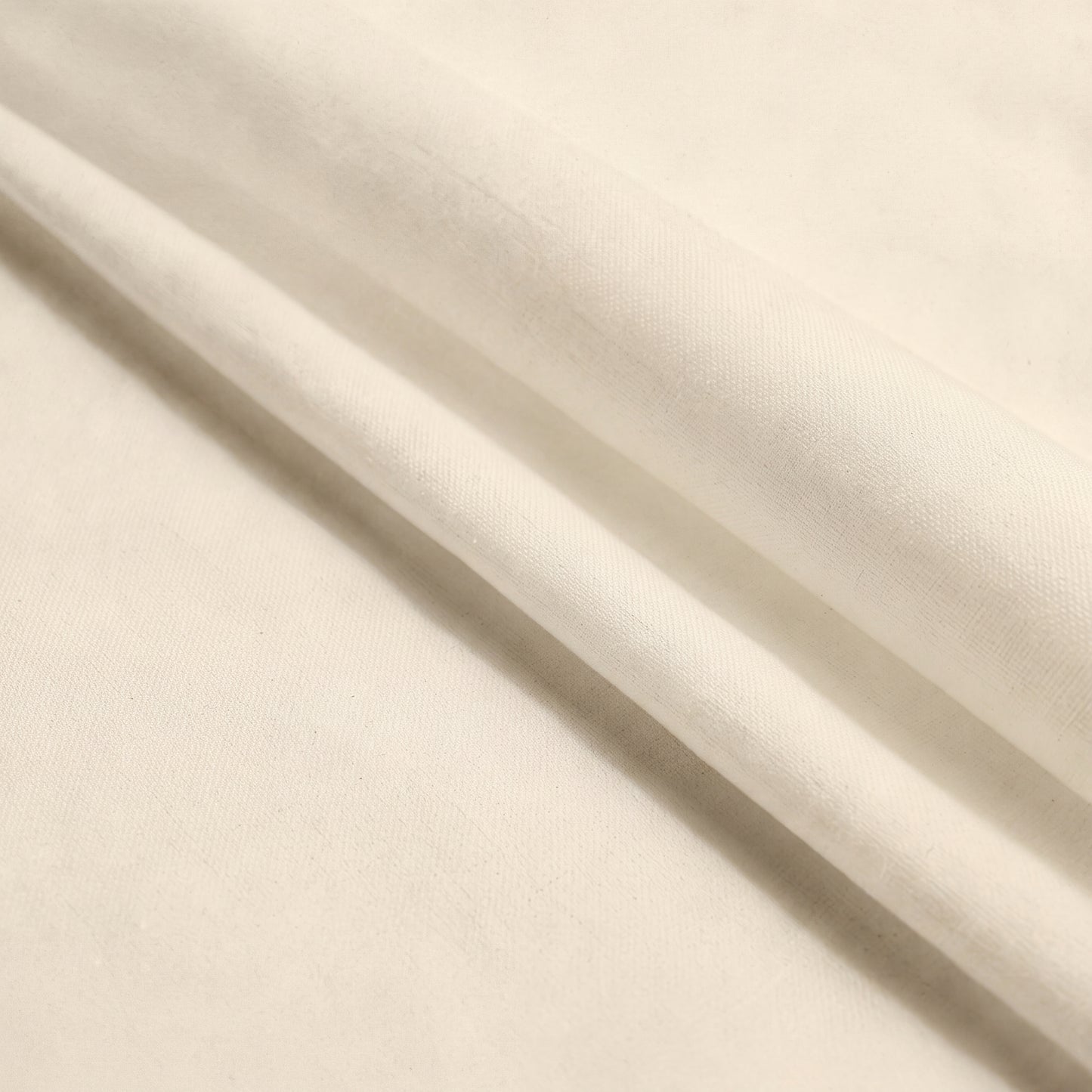 Lane Linen Organic Cotton Sheet Set in Vanilla - fabric close up