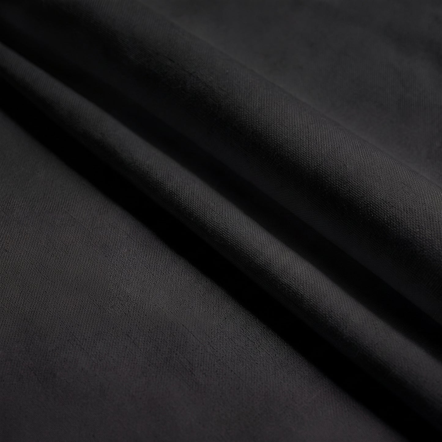Lane Linen Organic Cotton Sheet Set in Black - fabric close up
