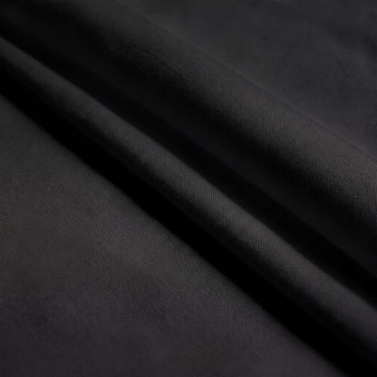 Lane Linen Organic Cotton Sheet Set in Black - fabric close up