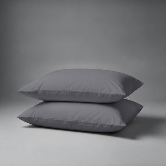 Organic Cotton Pillowcases - Charcoal
