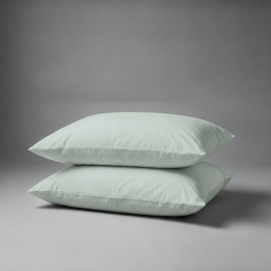 Organic Cotton Pillowcases - Cool Blue