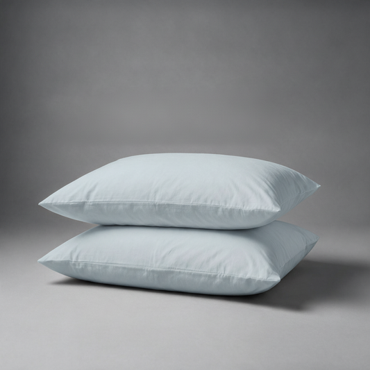 Organic Cotton Pillowcases - French Blue