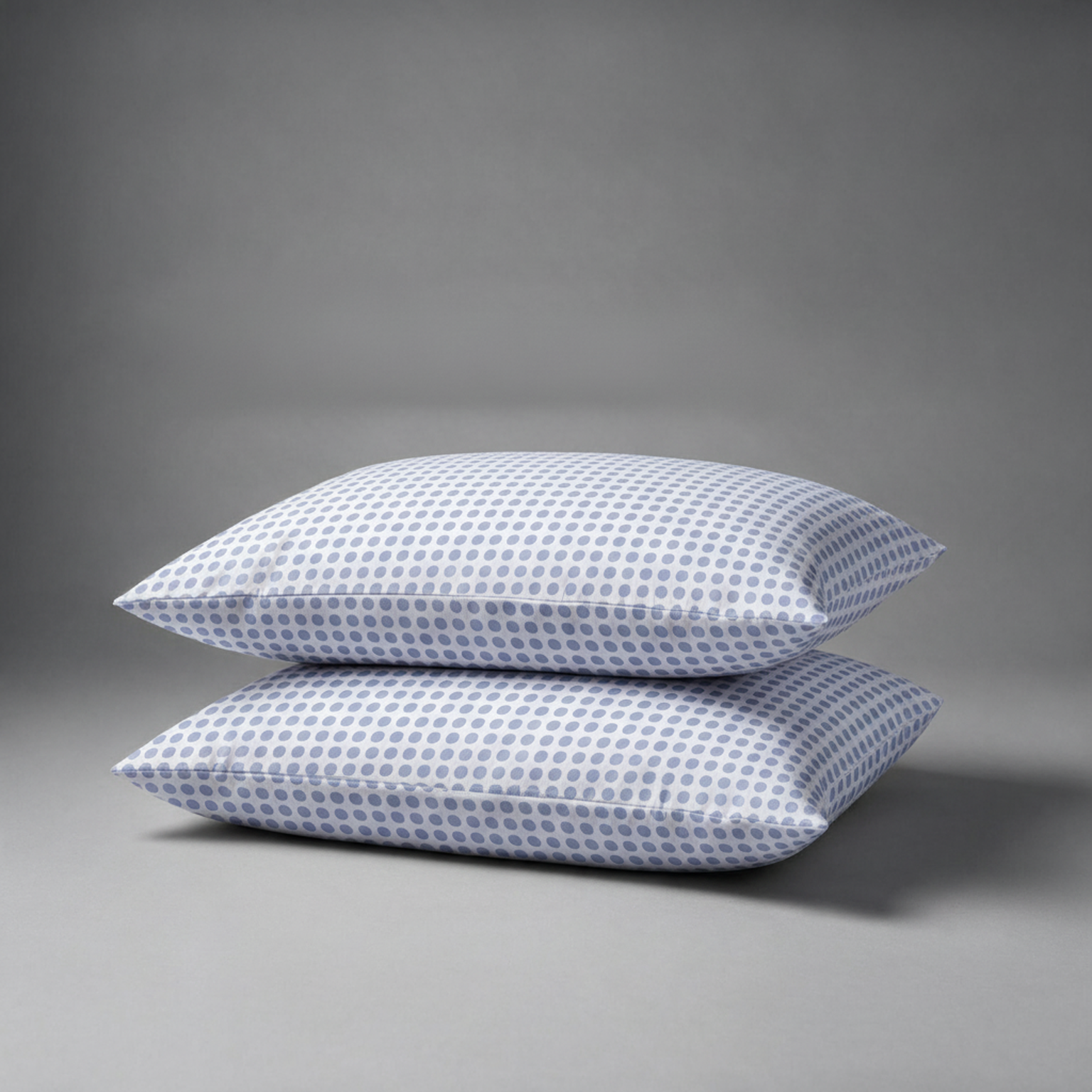 Organic Cotton Pillowcases - Polka Dot Blue