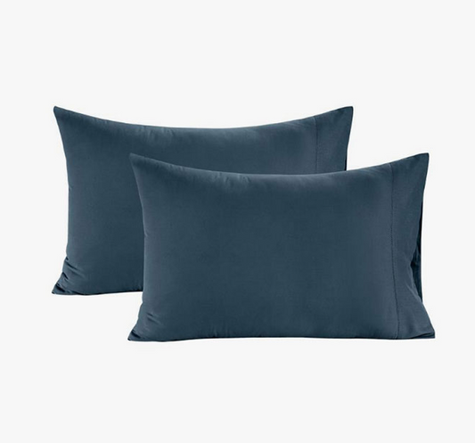 600 Thread count Pillowcases-Dark Denim